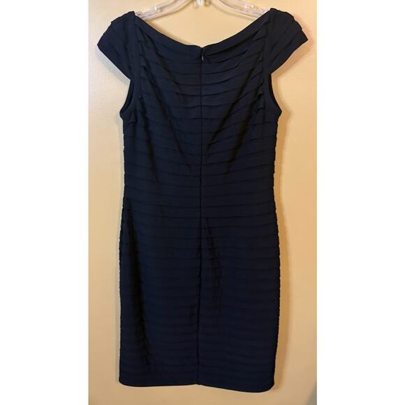 Adrianna Papell Black Sheath Cocktail Dress - Size 14 - Picture 6 of 8